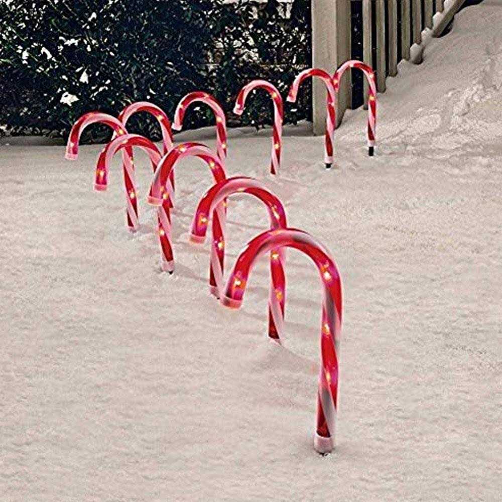 Northlight Set of 6 Lighted Blinking Outdoor Candy Cane Christmas Pathway Markers - Image 3
