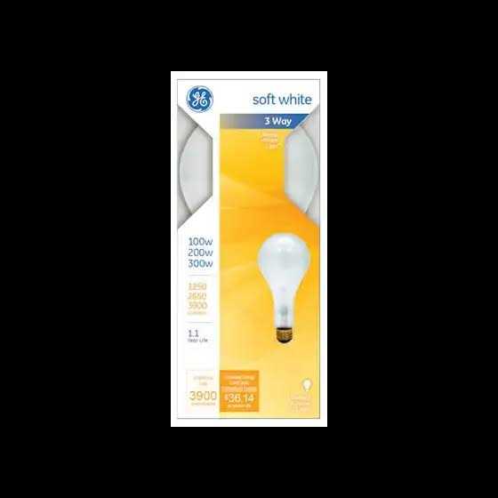 GE Soft White 100/200/300 3 Way Light Bulb - Image 5