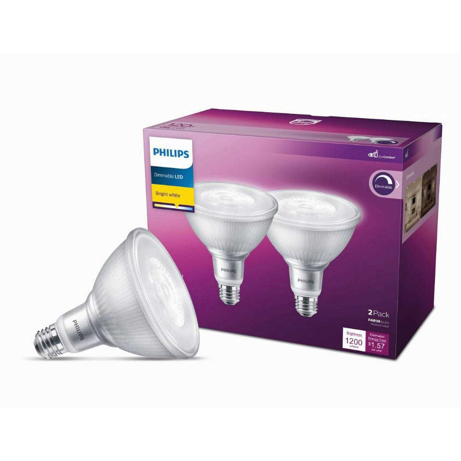 Philips PAR38 Medium Indoor/Outdoor LED Floodlight Light Bulb - Image 5