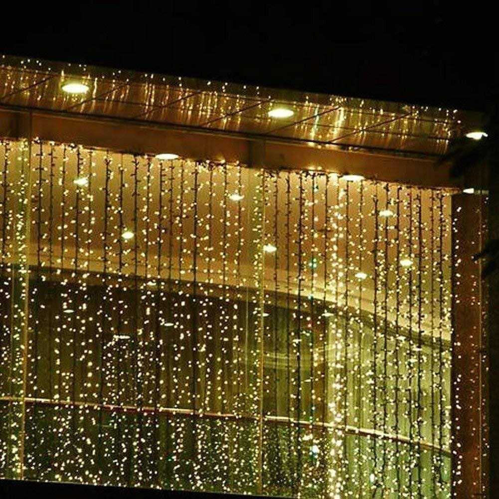 geanmoki 306 led Window Curtain String Light Wedding Party Home Garden Bedroom Outdoor Indoor Wall Decorations - Image 4