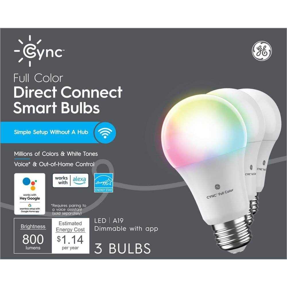 GE Cync LED 9W Smart Home Direct Connect Full Color A19 Smart Bulbs - Image 5