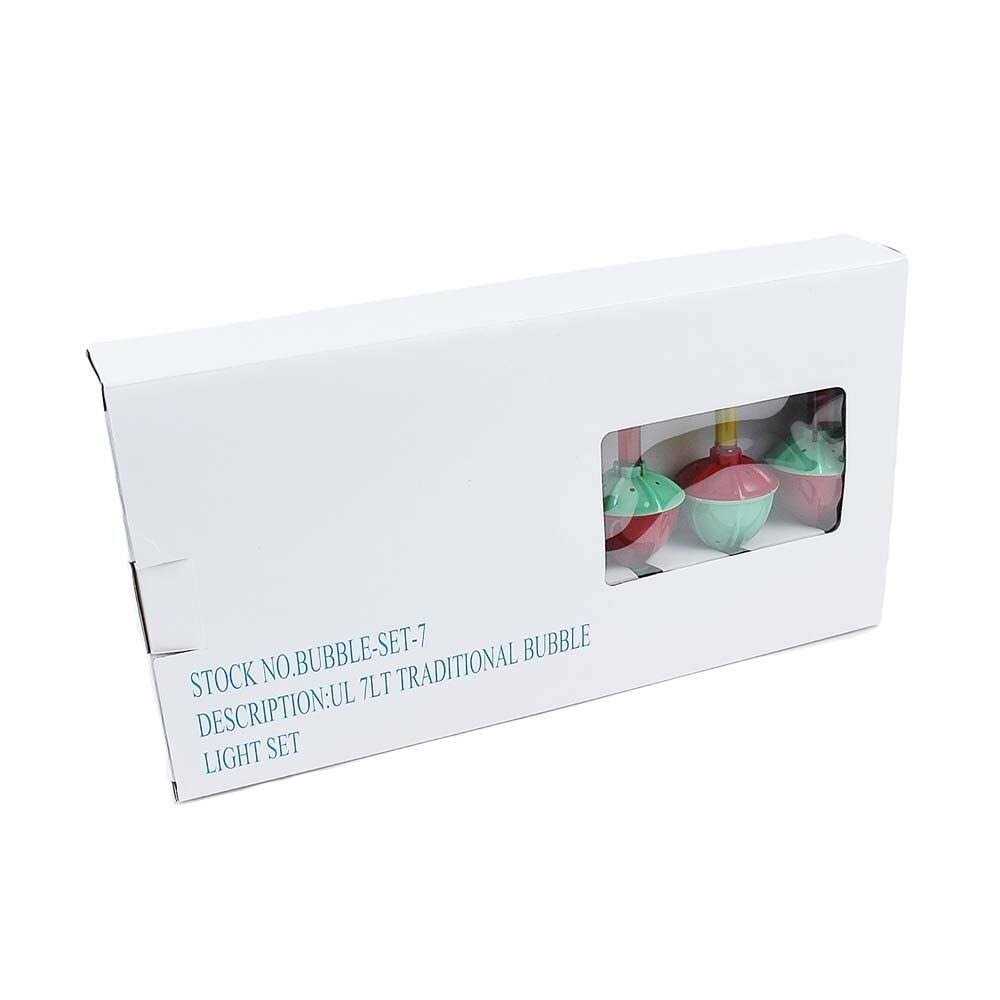 Novelty Lights 7 Light Traditional Christmas Bubble Light Set - Image 3