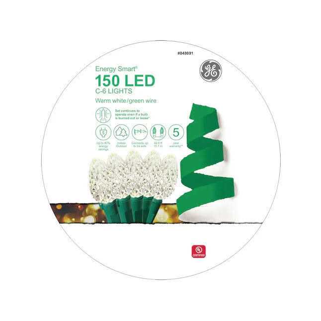 GE Energy Smart 150-Count 49.6-ft White LED Plug-In Christmas String Lights - Image 4