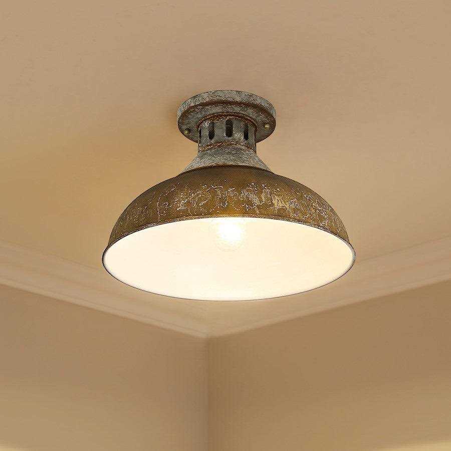 Golden Lighting Kinsley 1 Light Semi-Flush 0865-SF AGV - Image 5