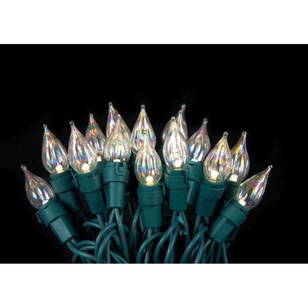 Northlight 50-Count White Twinkle Flame Tip C5 Mini Christmas Light Set - Image 3