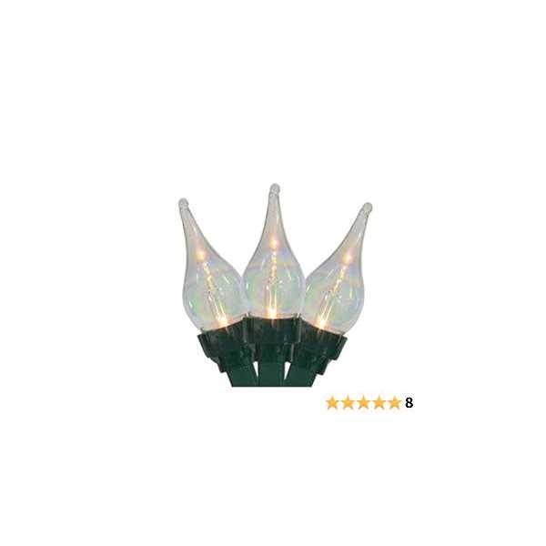 Northlight 50-Count White Twinkle Flame Tip C5 Mini Christmas Light Set - Image 4