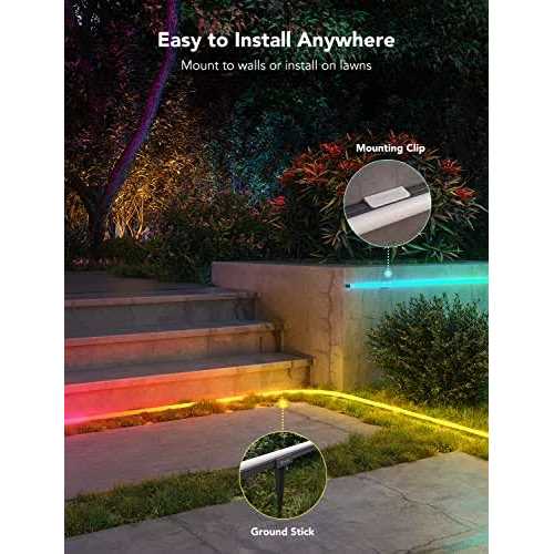 Govee Outdoor Neon Rope Lights 32.8ft RGBIC IP67 Waterproof Christmas Decorations with 64 Scene Modes - Image 3