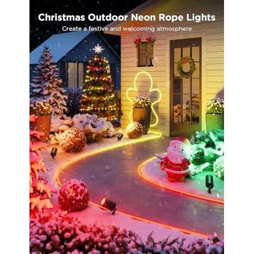 Govee Outdoor Neon Rope Lights 32.8ft RGBIC IP67 Waterproof Christmas Decorations with 64 Scene Modes - Image 4