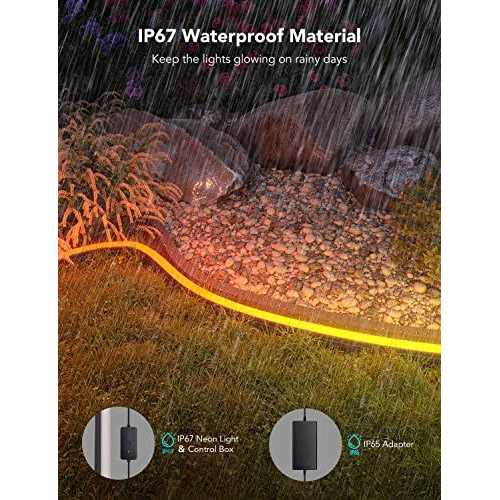 Govee Outdoor Neon Rope Lights 32.8ft RGBIC IP67 Waterproof Christmas Decorations with 64 Scene Modes - Image 5
