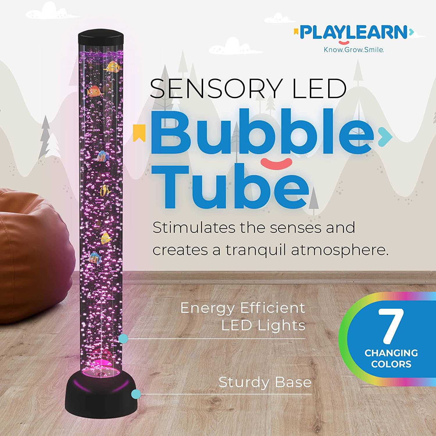 Playlearn Sensory LED Bubble Tube Fake Fishtank - Image 4