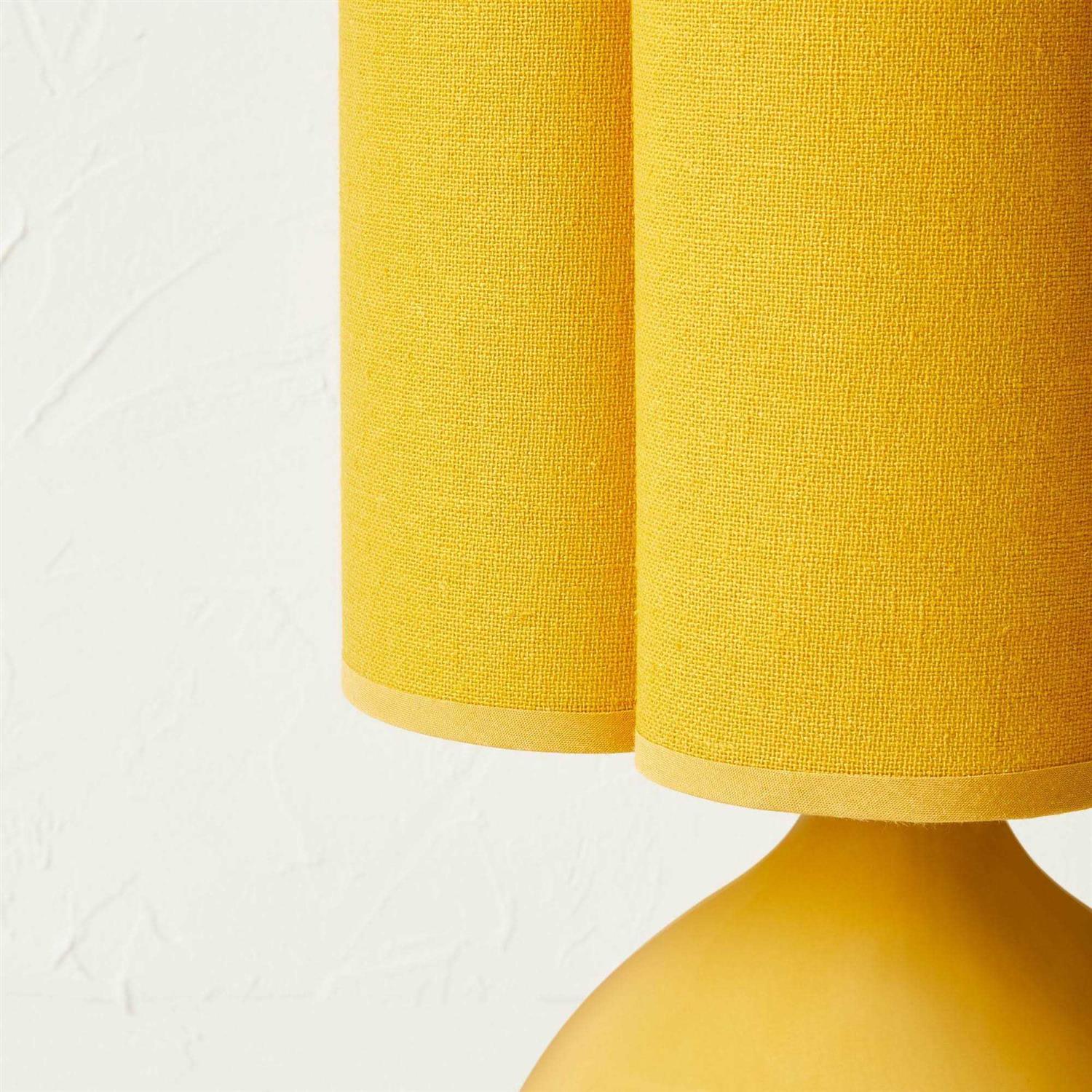 Opalhouse designed with Jungalow Ceramic Table Lamp with Elongated Shade Yellow - Image 3