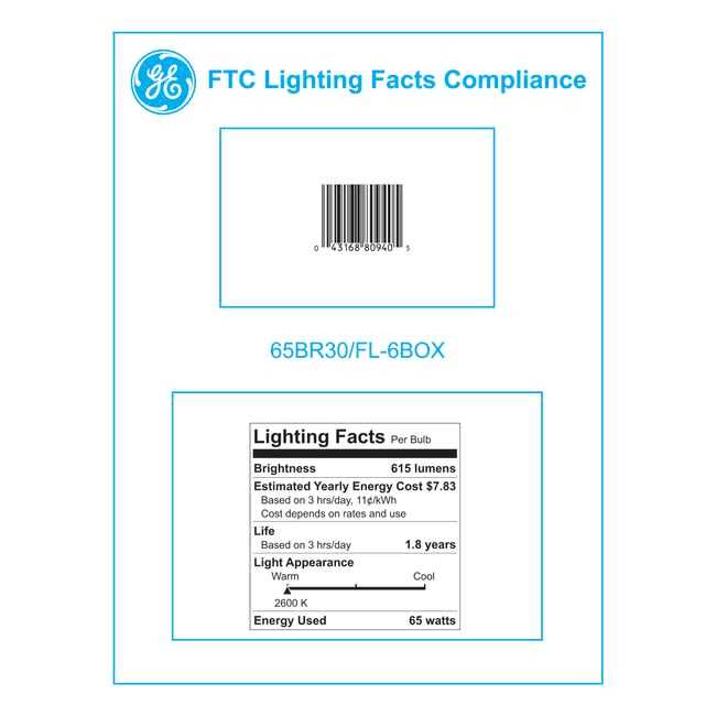 GE Incandescent Light Bulbs 65 Watt - Image 5