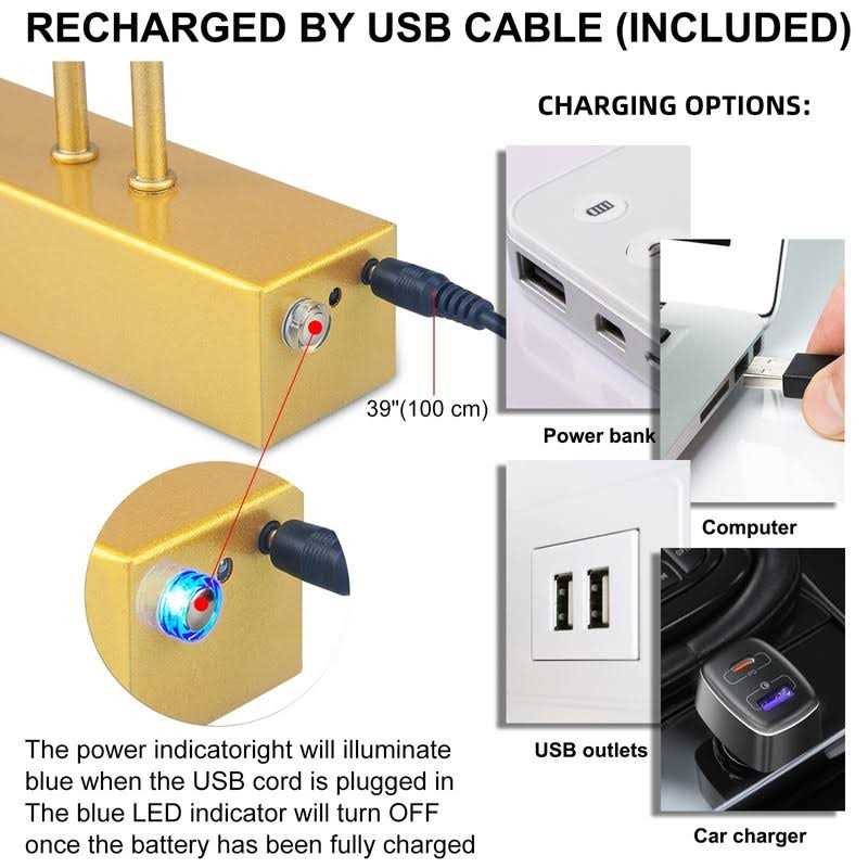 funchday picture Light, remote picture Light 16in with dimmable and timer,wireless battery picture lights for paintings,metal - Image 3