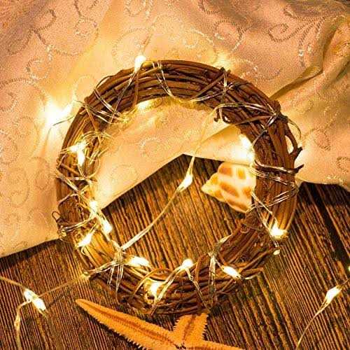 Minetom Fairy Lights Plug in 33Ft 100 LEDs Waterproof Silver Wire Firefly Lights - Image 5