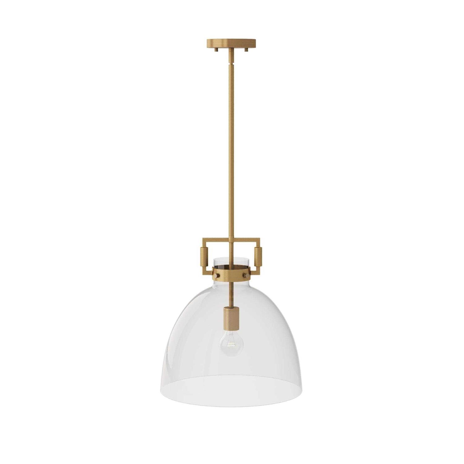 Nathan James Leigh Glass Dome Shade Pendant Ceiling Light - Image 5