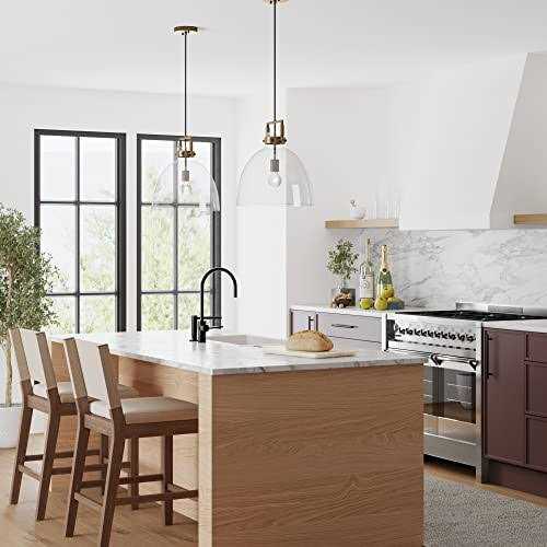 Nathan James Leigh Glass Dome Shade Pendant Ceiling Light - Image 3