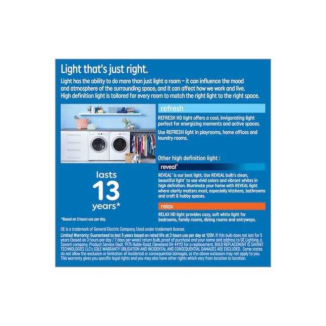 GE 60w Refresh LED A19 Gu24 Base Bulbs Daylight 46204 - Image 5
