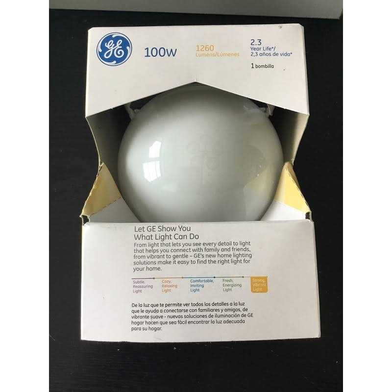 GE 100W Soft White G40 Globe Light Bulb - Image 4