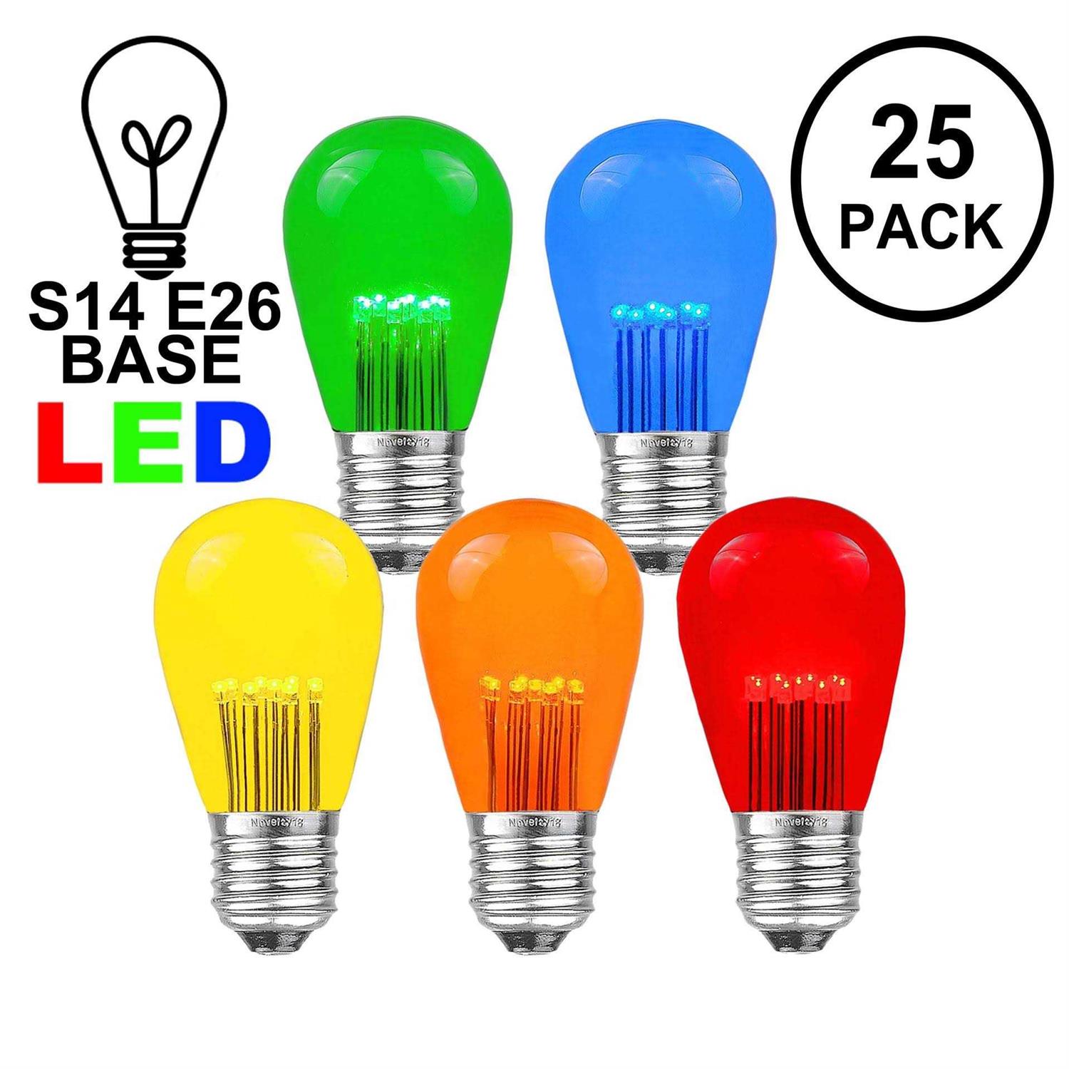 Novelty Lights 25 Pack S14 Outdoor Patio Edison Replacement Bulbs - Image 4