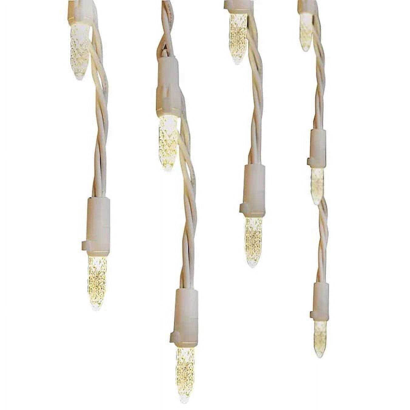 GE Energy Smart 150-Count Constant White Mini LED Plug-In Christmas Icicle Lights - Image 3