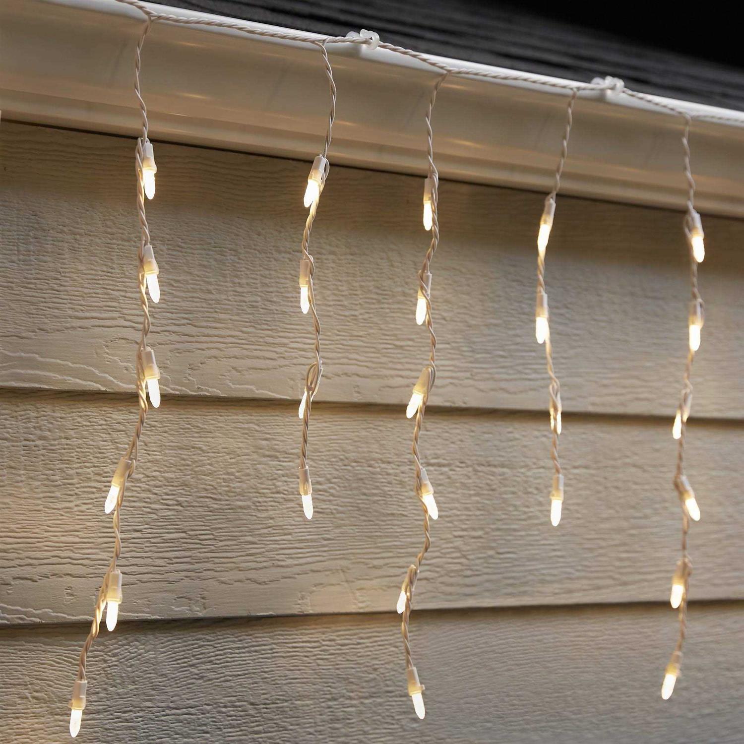 GE Energy Smart 150-Count Constant White Mini LED Plug-In Christmas Icicle Lights - Image 5