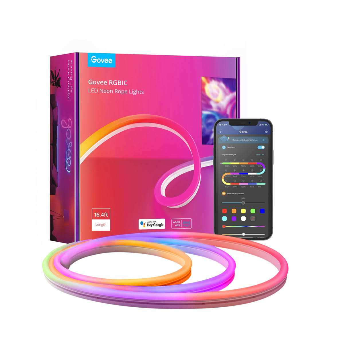 Govee 32.8ft Neon Rope Light Rgbic Rope Lights With Music Sync - Image 5