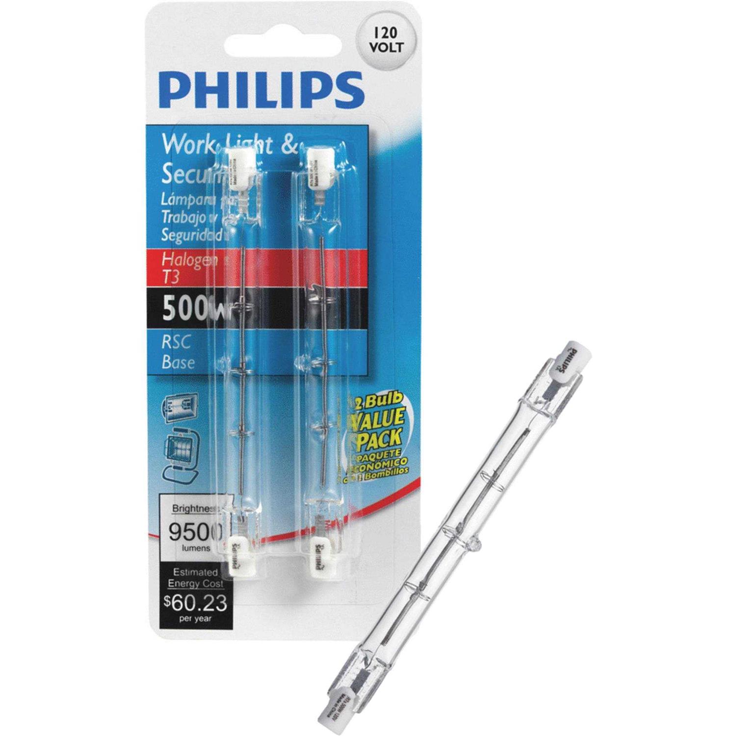 Phillips T3 Double-Ended Dimmable Halogen Light Bulb, 500 W - 2 pack - Image 5
