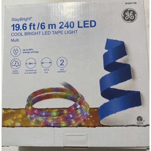 GE StayBright 240-Light 19.6-ft Integrated LED Christmas Tape Lights - Image 4
