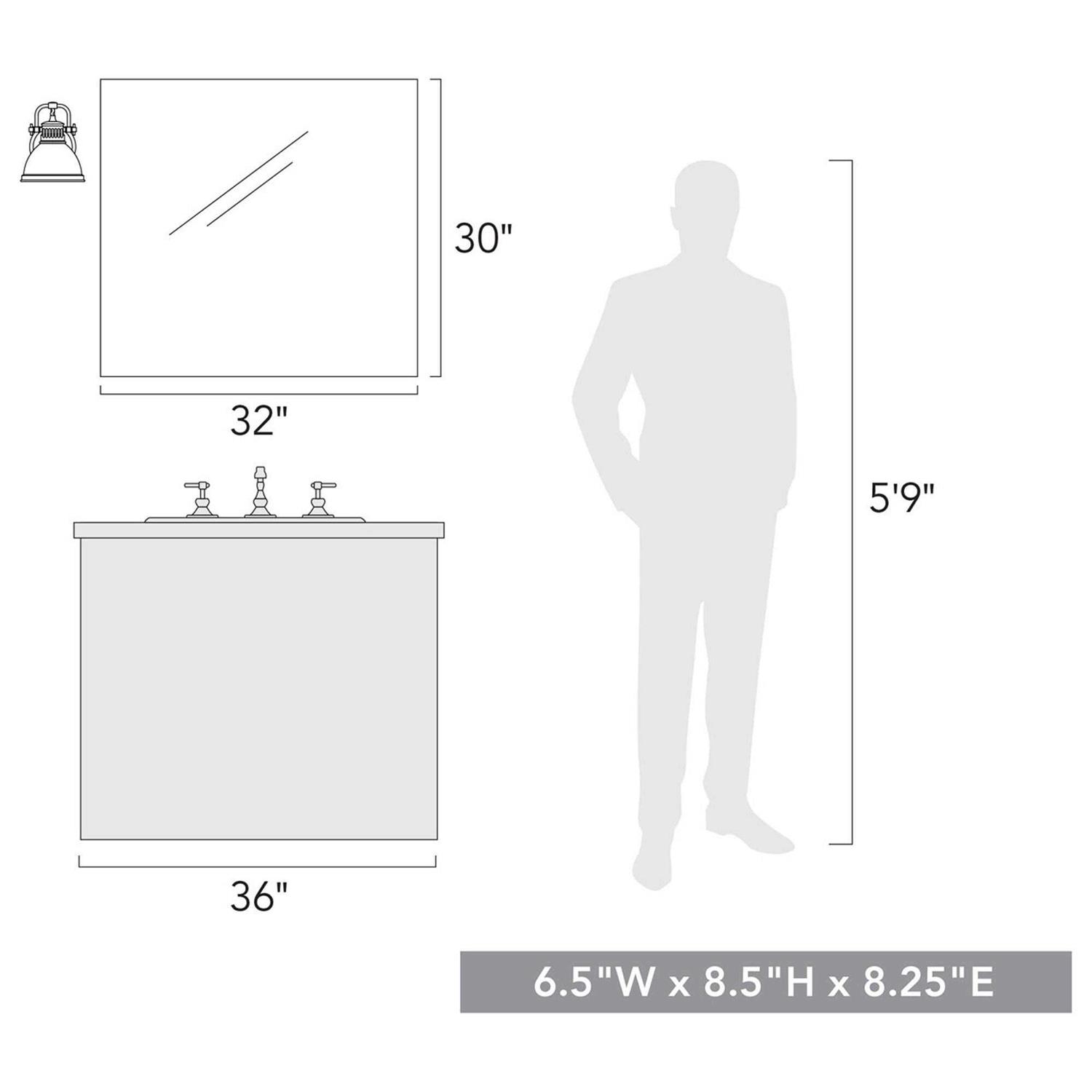 Golden Lighting Duncan 1 Light Bath Vanity - Image 5