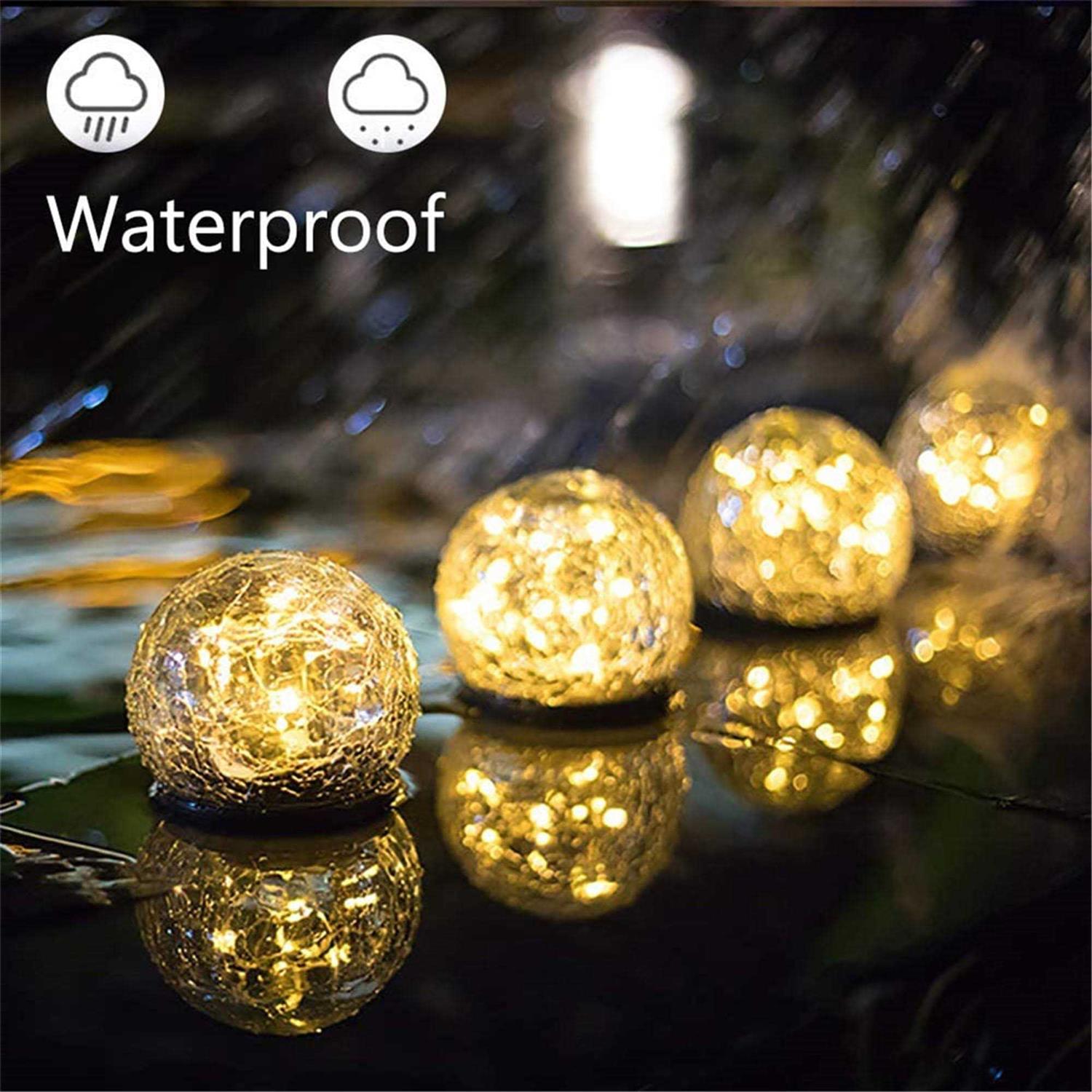 Glam Hobby Solar Crack Ball Garden Lights Decorative Ground Lights Lawn Night Light for Lawn Yard Garden Outdoor - Image 3