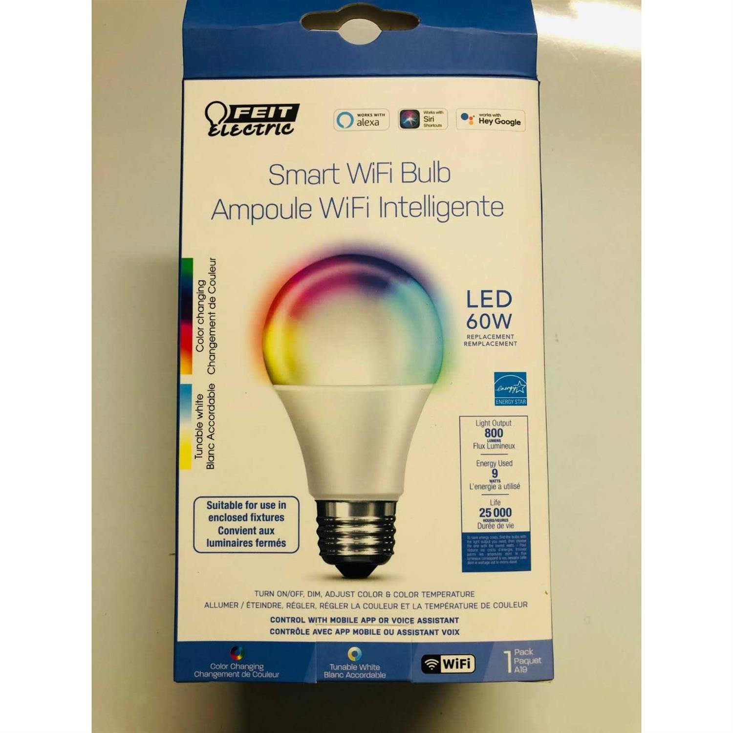 Feit Electric Smart WiFi LED Color Changing Dimmable Bulb - Image 5