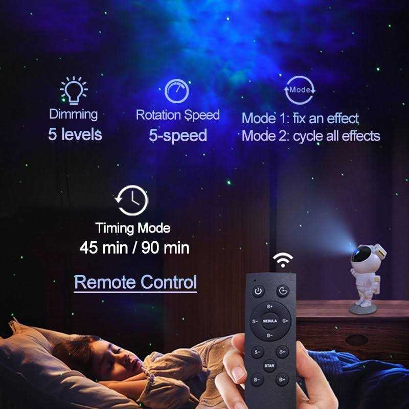 Night Light Astronaut Galaxy Projector - Image 5