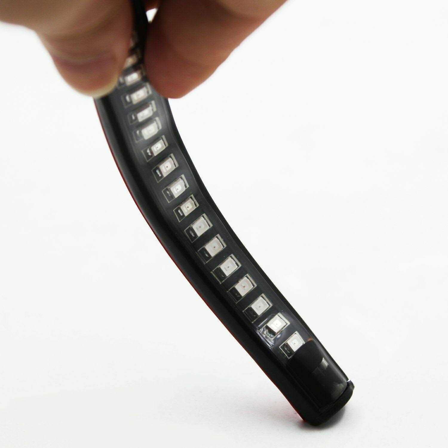 Fxc 2x Universal Flexible LED Turn Signal Tail Brake License Plate Light Integrated for Motorcycle Bike ATV Car RV Suv - Image 3