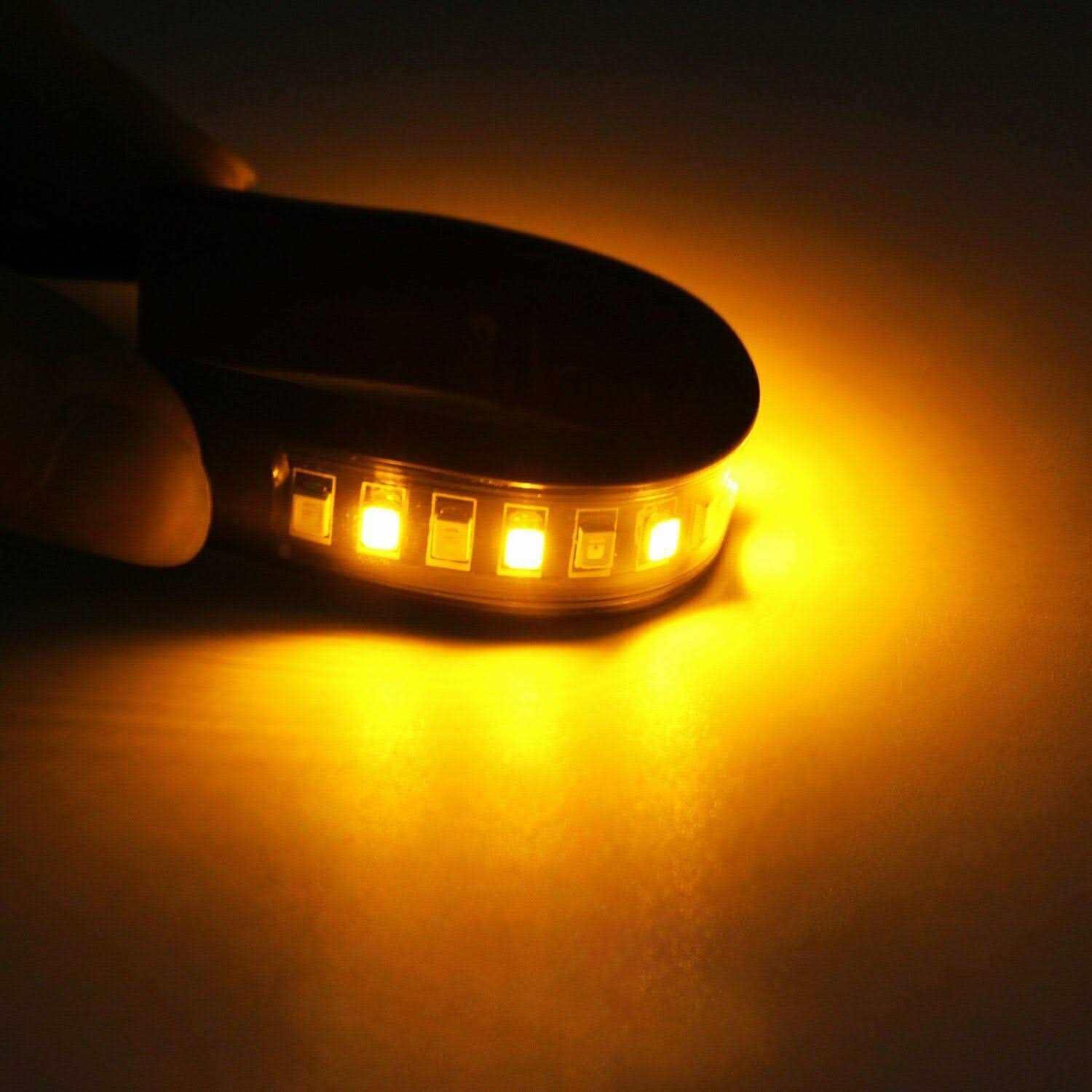 Fxc 2x Universal Flexible LED Turn Signal Tail Brake License Plate Light Integrated for Motorcycle Bike ATV Car RV Suv - Image 4