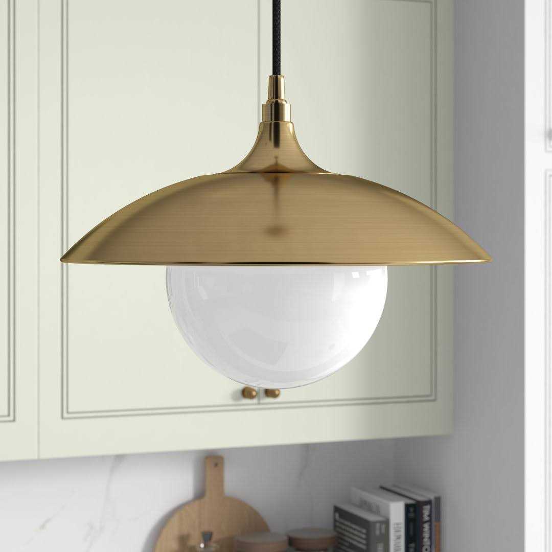Morine 1 Light Single Dome Pendant Joss & Main Shade - Image 5