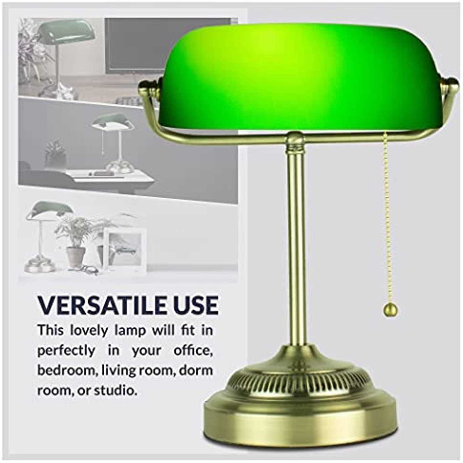 Newhouse Lighting Morgan 14.5 in. Brushed Green Desk Lamp - Image 4