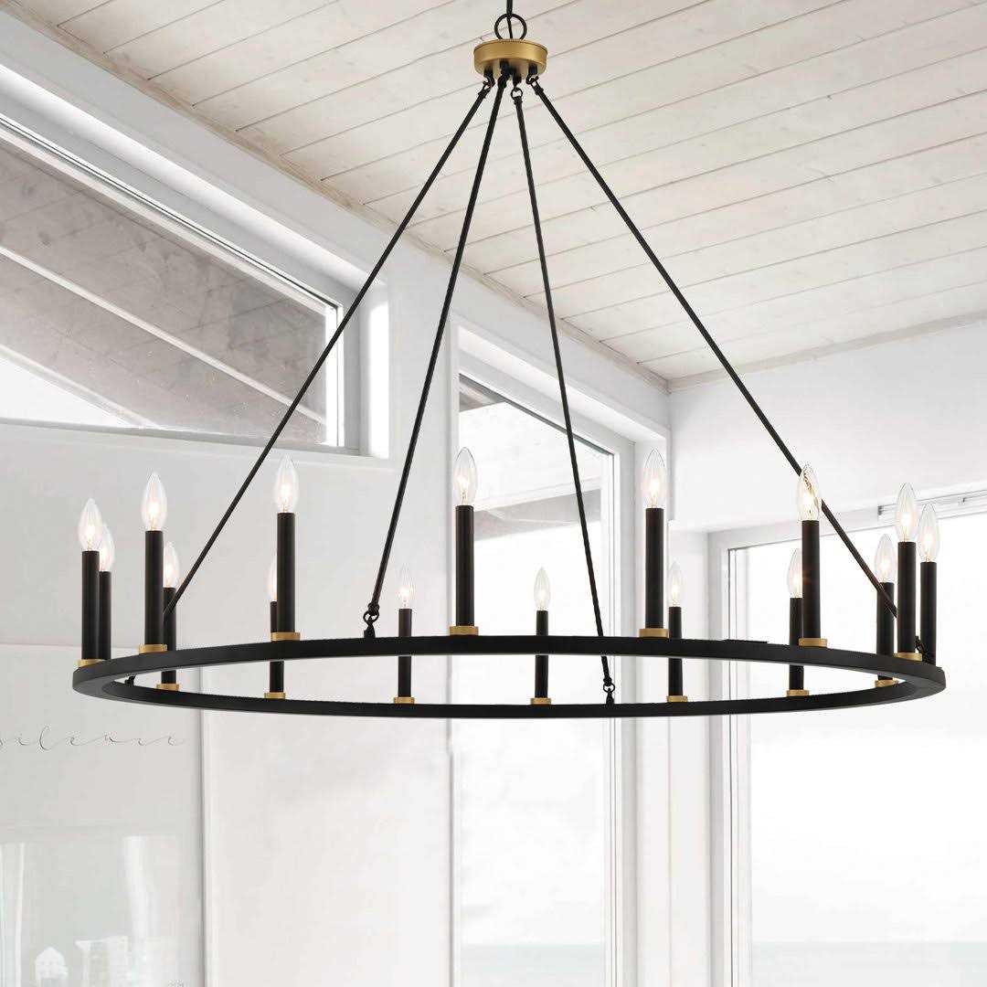 Finchley 16 Light Wagon Wheel Chandelier Greyleigh Finish - Image 3