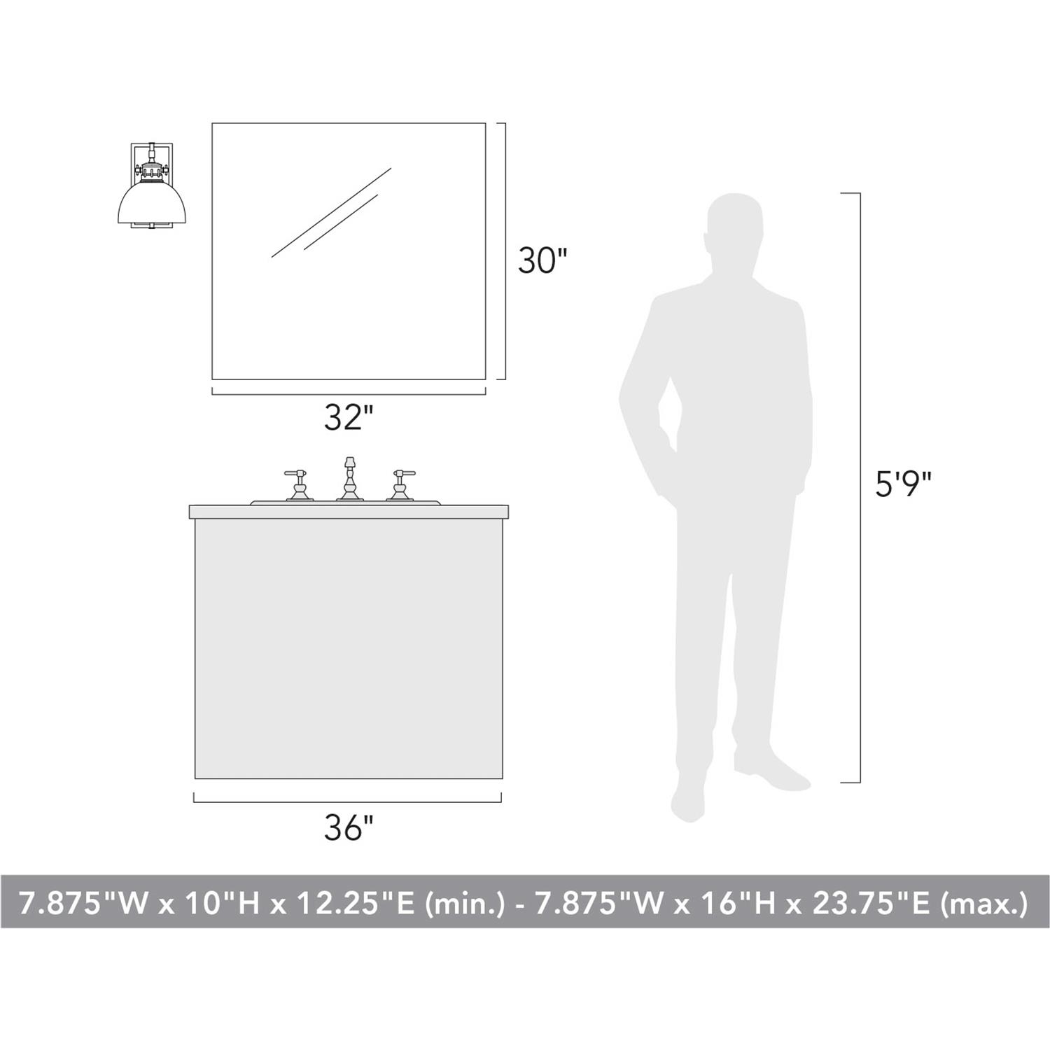 Golden Lighting Hawthorn 1-Light Wall Sconce 3824-A1W - Image 4