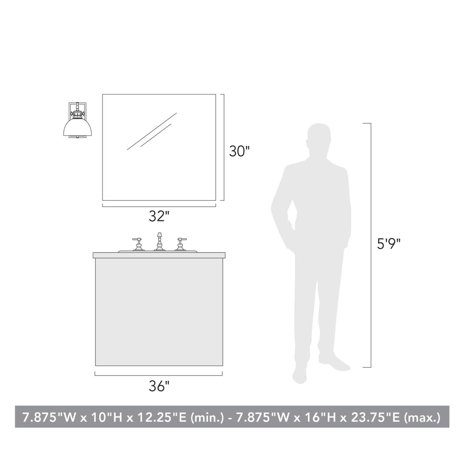 Golden Lighting Hawthorn 1-Light Wall Sconce 3824-A1W - Image 5