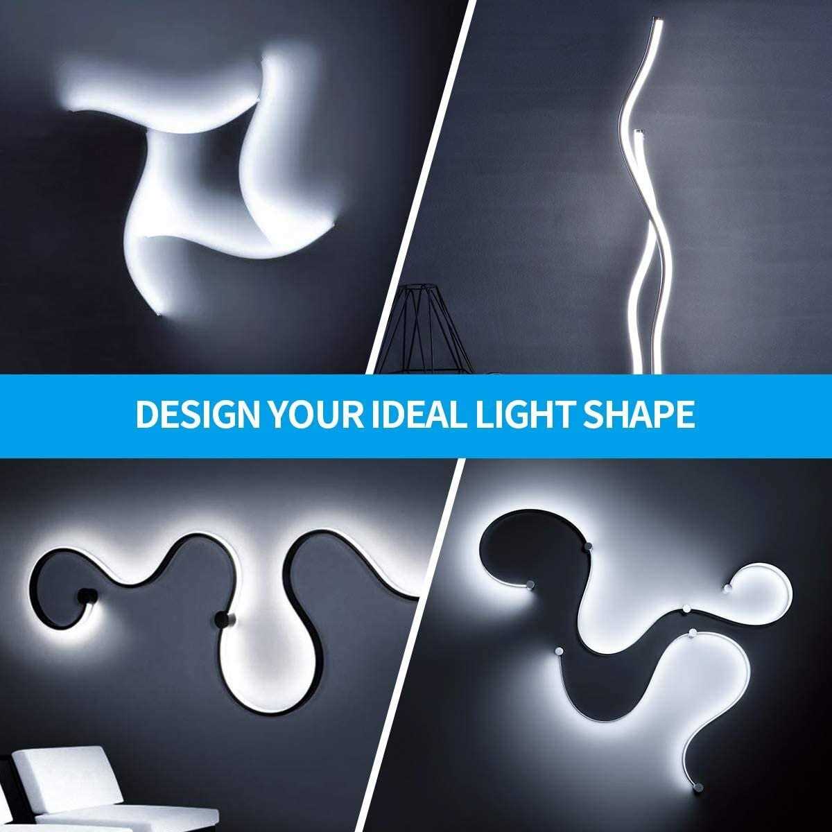 MY BEAUTY LIGHT Led Strip Lights Warm White Dimmable Led Light Strip Flexible Rope Lights Kits with 24v Etl Power Supply - Image 3