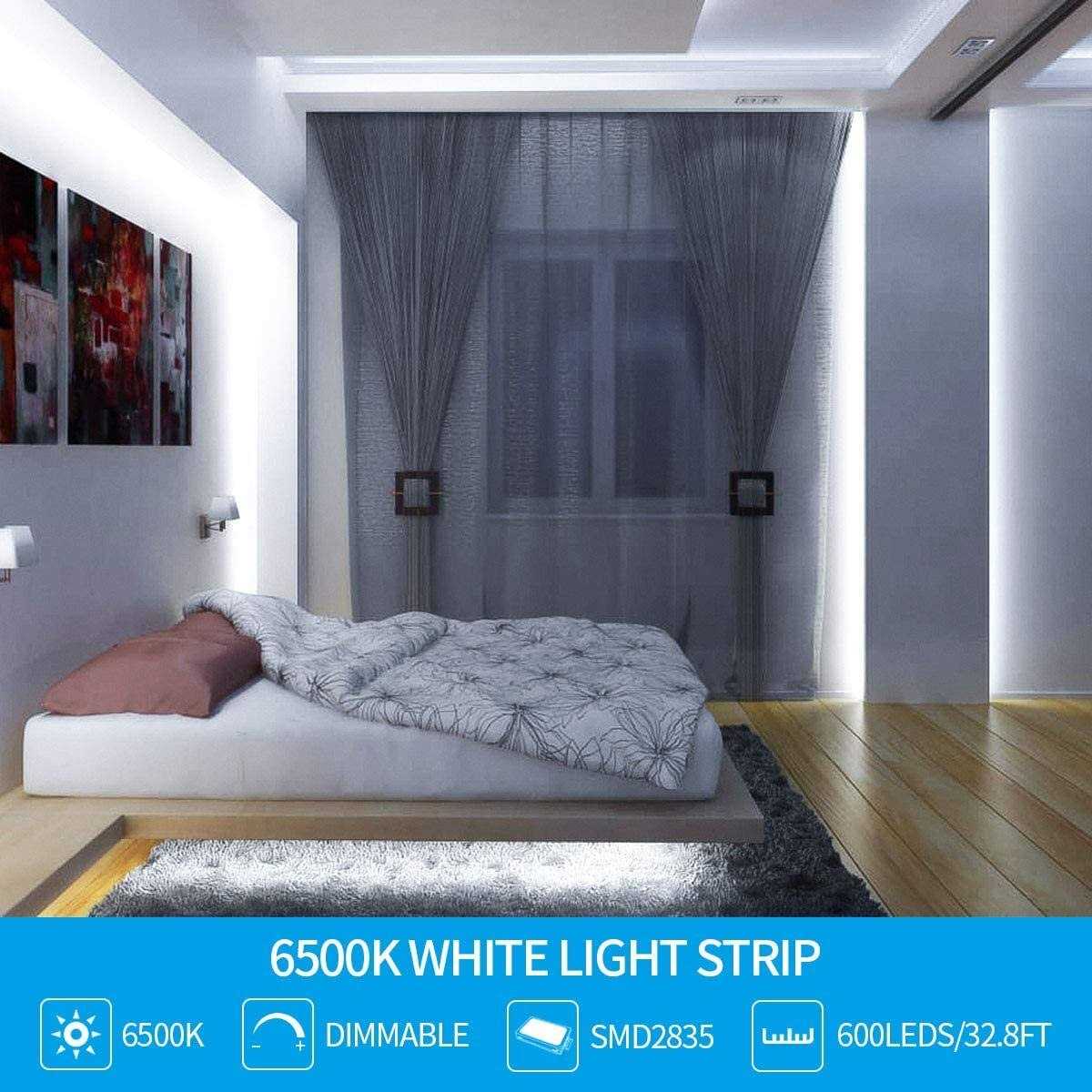MY BEAUTY LIGHT Led Strip Lights Warm White Dimmable Led Light Strip Flexible Rope Lights Kits with 24v Etl Power Supply - Image 5