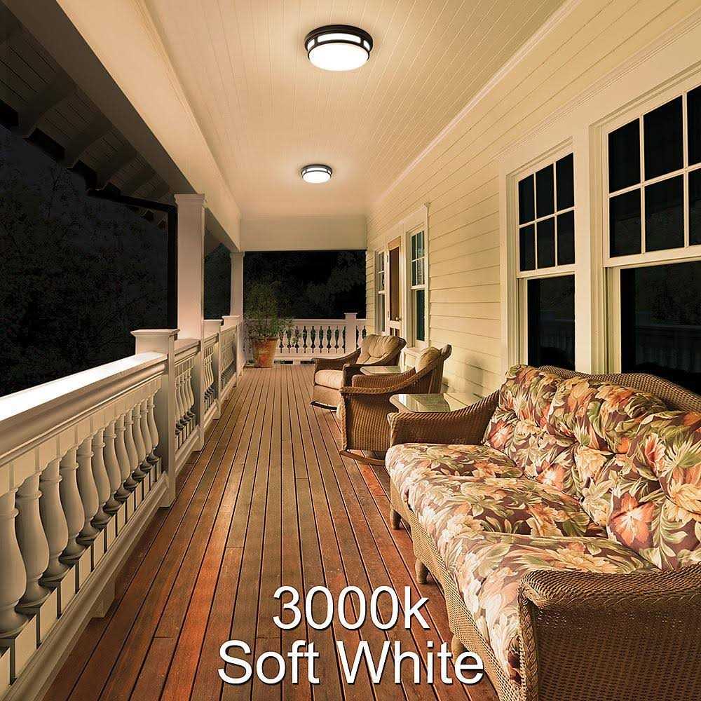 Hampton Bay 11 in. Round Indoor Outdoor LED Flush Mount Ceiling Light 830 Lumens Wet Rated 54471291 - Image 3
