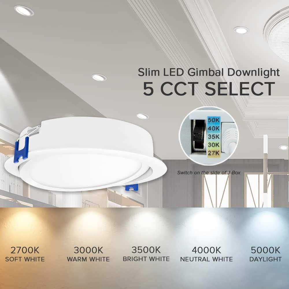 Maxxima 5 CCT Slim Recessed LED Gimbal Downlight - Image 3