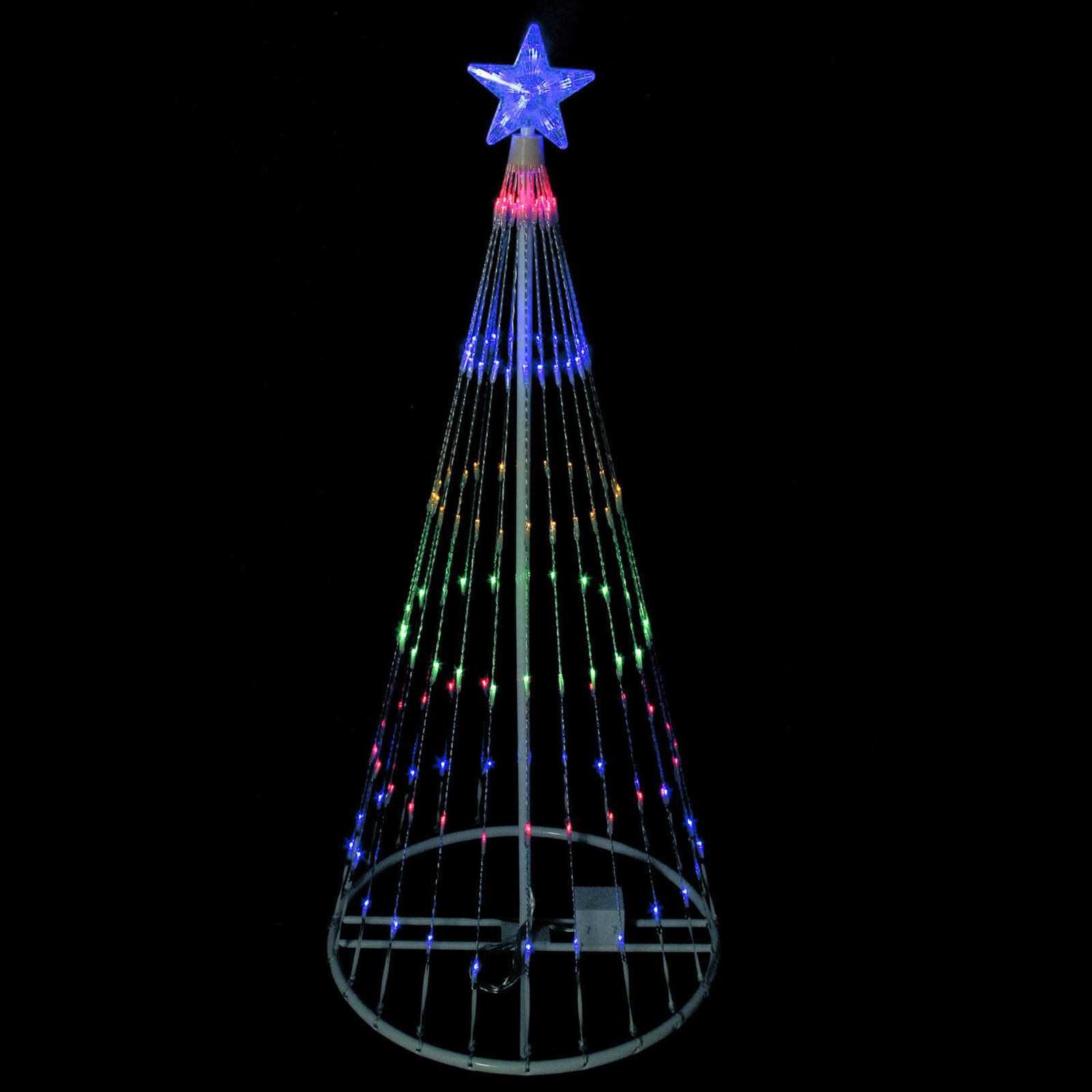 Northlight 5' LED Lighted Cone Christmas Tree Outdoor Decor - Image 3