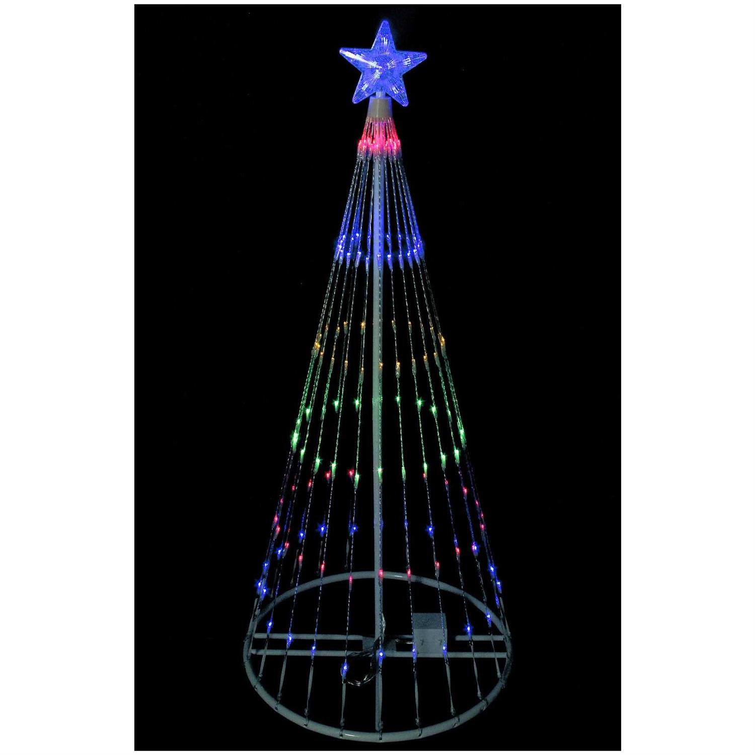 Northlight 5' LED Lighted Cone Christmas Tree Outdoor Decor - Image 4