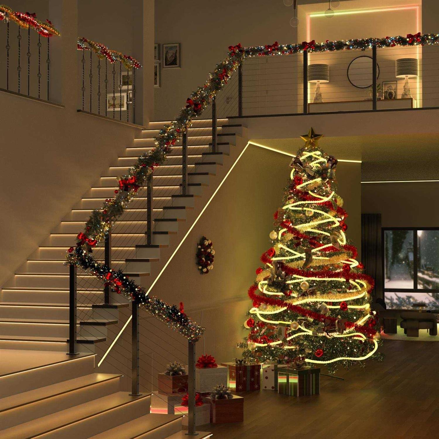 Muzata 3.3ft U Shape Spotless LED Aluminum Channel System with 60° Curved Thicker Milky White Neon Effect Cover - Image 5