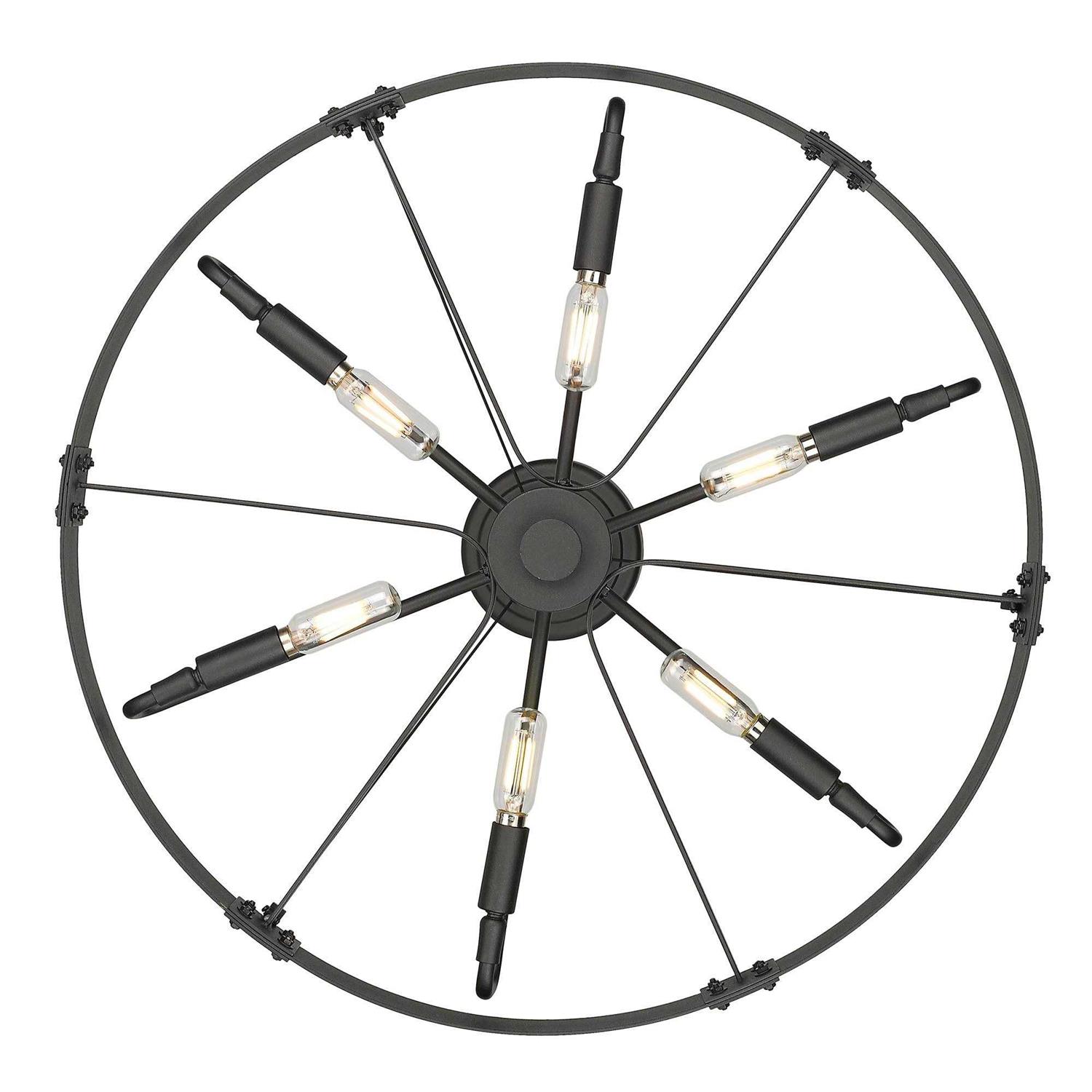 Golden Lighting Vaughn 6 Light Medium Semi-Flush 3866-MSF NB - Image 4