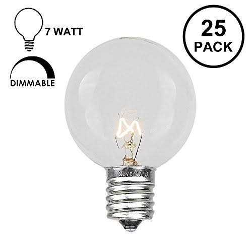 Novelty Lights 25 Pack G50 Outdoor Patio Globe Replacement Bulbs - Image 4