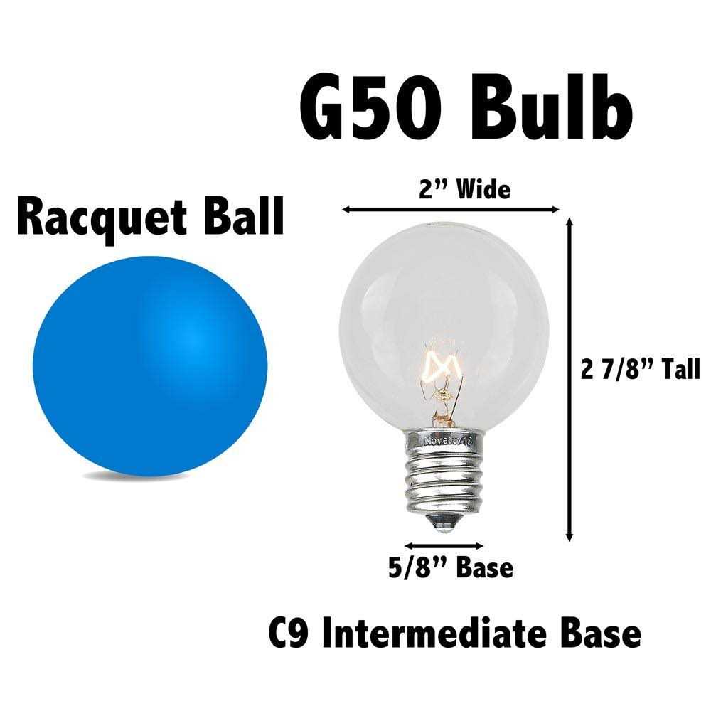 Novelty Lights 25 Pack G50 Outdoor Patio Globe Replacement Bulbs - Image 3