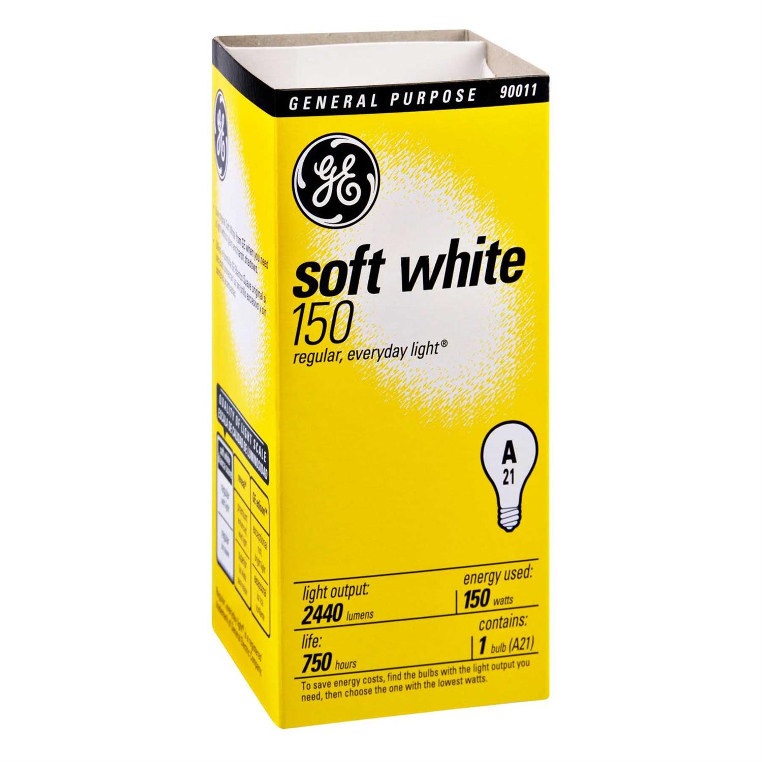 GE Light Bulb, Soft White, 150 Watts - Image 4